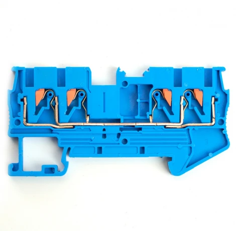 Зажим пружинный 4-х проводной проходной Stekker 49253