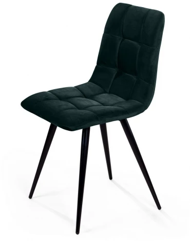 Стул UNO, бархат зелёный 19/ чёрный конус Top Concept UNO 74634