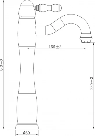 Смеситель Bronze de Luxe Perse C912 для раковины
