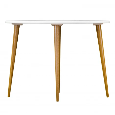 Стол журнальный Мерсенна белый/бук Mebelik 008063