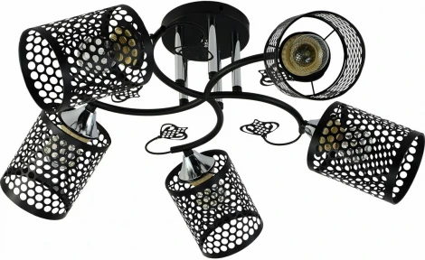 Потолочная люстра на штанге Reluce 11320-0.3-05 BK+CR (220V)