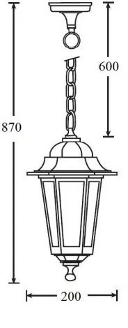 Уличный светильник подвесной Oasis Light PETERSBURG EM 79805EM Bl (220V, на цепи, фонарь, IP44)
