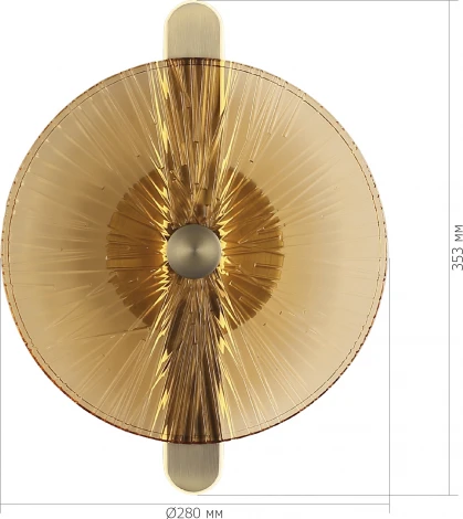 Настенный светильник ST Luce Wasi SL6141.311.01 бронза/янтарь LED 1*11W 4000K (220V, круглые)