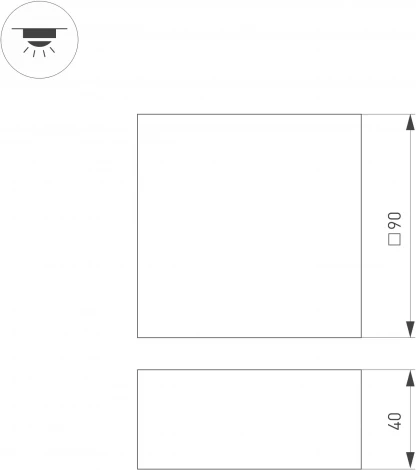 Точечный светильник встраиваемый DL-GRIGLIATO-S90x90-6W Warm3000 (BK, 90 deg, 230) (Arlight, IP40 Металл) 047045