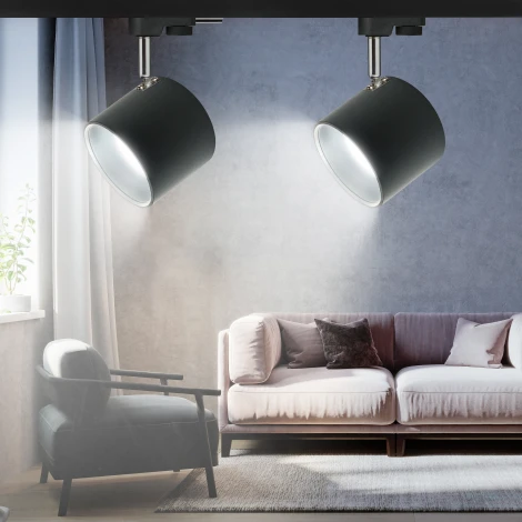 Трековый светильник ЭРА TR15 GX53 BK/SL (220V)