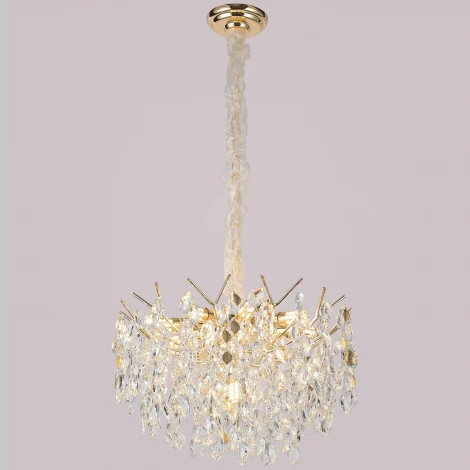 Подвесная люстра хрустальная ILLUMICO IL5160-500PZF-25 GD ELITE
