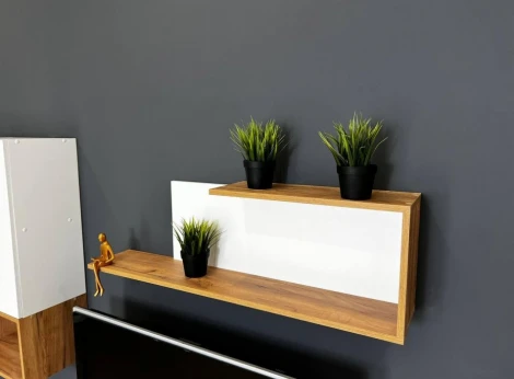 Готовая гостиная Одди (Одди белый / дуб золотой) Woodville арт.554967