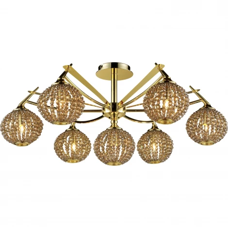 Потолочная люстра N-Light 917 917-07-33 gold + brown crystal