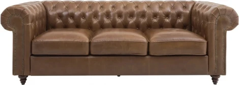 Диван Chester Classic ОГОГО (арт.329597), (Кожа/Коричневый)