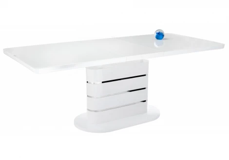 Стол на тумбе Woodville Plas 160 super white 11163