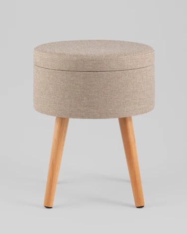 Пуф Stool Group с ящиком Store Woody рогожка серая арт.УТ000040158