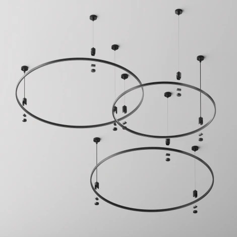 Шинопровод магнитный Flarity круглый черный 65 см Maytoni Busbar trunkings Flarity TRX154-R-D650-B (24V)