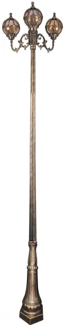 Наземный уличный фонарь Feron Версаль 48224 PL3810, 3*100W, E27 (220V, шарики, IP44)