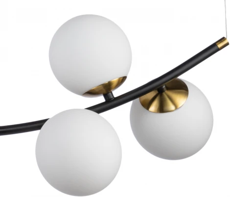 Люстра подвесная Nuvole V000087 (11002/7P Black) (220V, на тросе, шар)