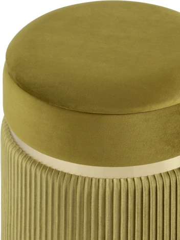 Пуф Миранда с ящиком велюр оливковый УТ000035333