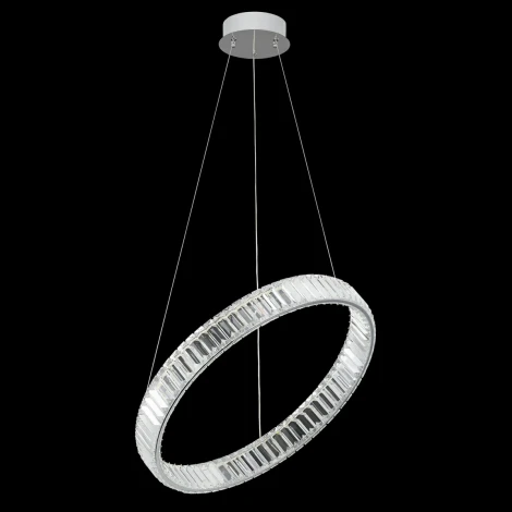 Подвесной светильник Citilux Чезаре CL338161 (регулировка яркости, LED, 220V, хрусталь, пульт управления, на тросе, кольцо)