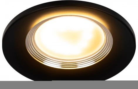 Встраиваемый точечный светильник ЭРА KL107 BK/SL (12V, круглые)