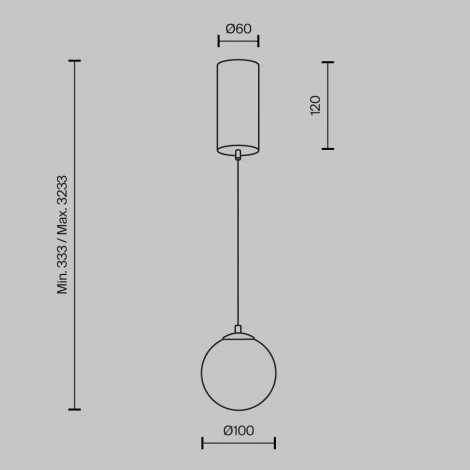 Подвесной светильник светодиодный шар Maytoni Yora MOD464PL-L5BSK