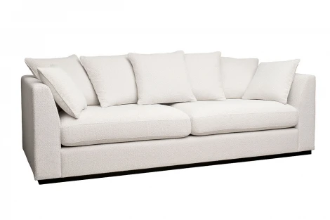 Диван Roberto трехместный, букле кремовый Flona SVBEG 250*100*90см Garda Decor