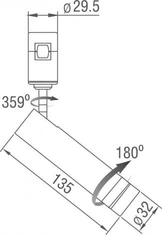 Трековый светодиодный светильник для магнитной модульной системы 24V 5W Donolux Hubble DL20232M5W1 Black Bronze