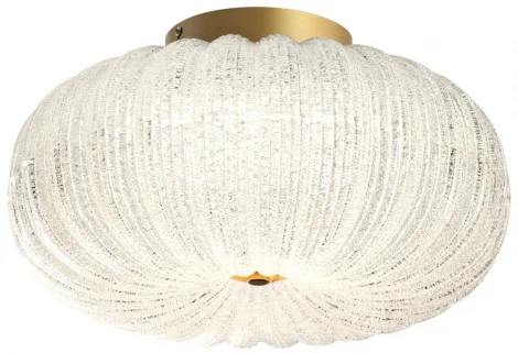 Подвесной светильник Sonex Angelo 7720/36L металл/стекло/прозрачный/золотой LED 36Вт 3000-6500K D400 IP20 пульт ДУ (220V, на тросе, шар)