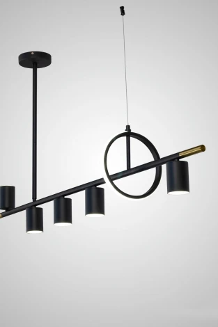 Подвесной светильник светодиодный на штанге AM Group AM438 BK (220V, на тросе)