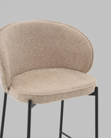 Стул полубарный Тисдейл букле бежевый Stool Group арт.УТ000041691