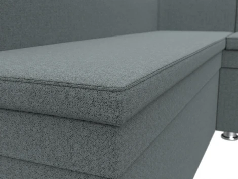 Диван кухонный угловой Уют правый угол (Серый/Рогожка) Лига Диванов арт.123898