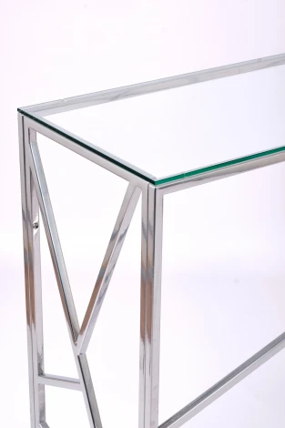 Консольный стол AllConsoles 1051-CS clear серебряный