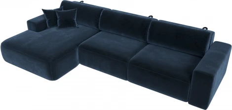 Диван угловой Лига-036 НПБ Классик Лонг левый угол Лига Диванов (Велюр) арт.127796L
