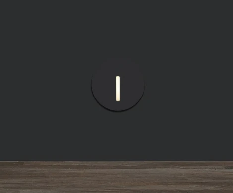 Подсветка для лестниц и ступеней встраиваемая Italline DL 3034 black (LED, 220V, круглые)