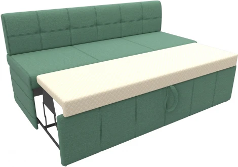 Диван кухонный прямой Лео (Зеленый/Рогожка) Лига Диванов арт.123762