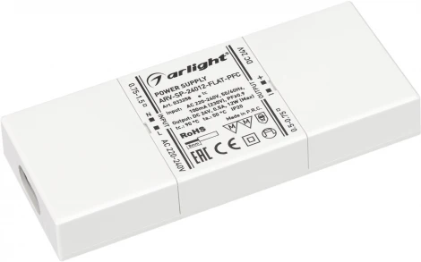 Блок питания ARV-SP-24012-FLAT-PFC (24V, 0.5A, 12W) (IP20 Пластик) 033258 Arlight