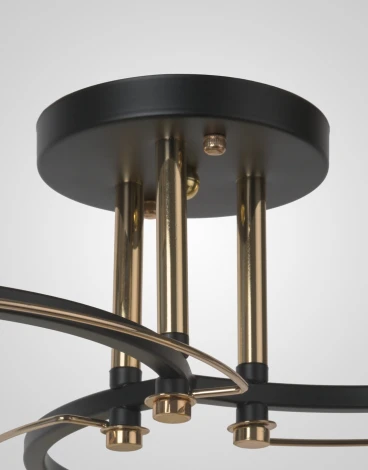 Потолочная люстра на штанге Мелодия Света SS1N P5535-3 BK+GD 000029940