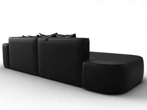 Диван угловой Лига-065 угол правый (ДСП/Пластик/Экокожа/Коричневый) Лига Диванов 129803