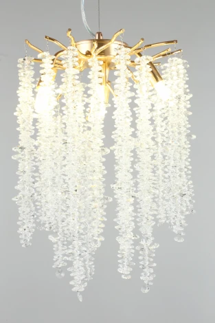 Подвесная люстра Aployt Paulina APL.848.03.04 (220V, хрусталь, на тросе, ветки)