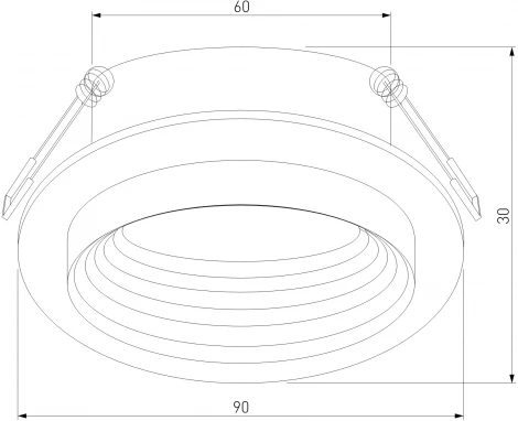 Встраиваемый светильник Elektrostandard Senso 25007/01 GU10 белый (220V, круглые)