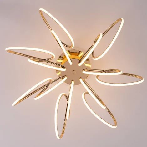 Потолочная люстра RGB на штанге Citilux Salma Smart CL224A172 (LED, 220V, голосовое управление, пульт управления, управление смартфоном, умный дом - Алиса, Маруся, Экосистема Сбер)