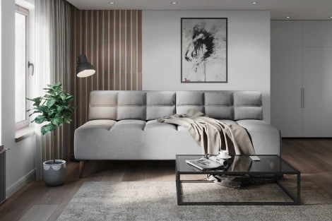 Диван Arsko Нельсон серый велюр