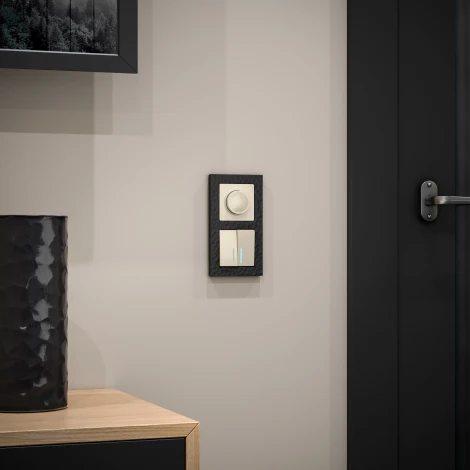 Рамка на 2 поста Hammer (черный) Werkel W0022408 (a052517)