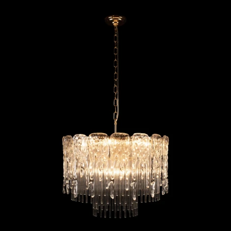 Подвесная люстра Loft It Florida 10298/600 French gold (220V, хрусталь, на цепи, круглые)