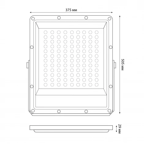 Прожектор уличный светодиодный 6500K серый Uniel ULF-F51D-300W/6500K IP65 200-240V GREY