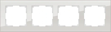 Рамка на 4 поста Favorit (дымчатый,стекло) Werkel W0041117 (a050897)