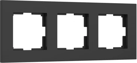 Рамка на 3 поста (черный софт) Werkel W0032908 (a062801)