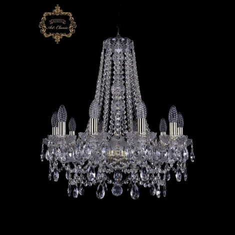 Подвесная люстра Art Classic 11.25 11.25.10.200.h-60.Gd.Sp (220V, на цепи, подсвечник, свеча)