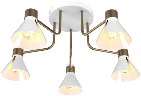 Потолочная люстра на штанге Imex MD.8312-5-S-WH+AB