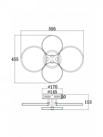 Потолочная люстра светодиодная кольцо Freya Gritta Market FR10018CL-L40W