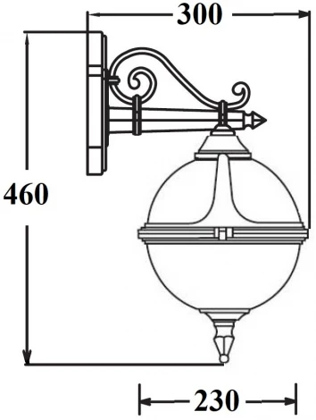 Настенный фонарь уличный IP44 Oasis Light VENA 88402 02 Bl (220V, фонарь)
