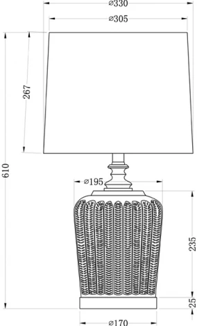 Интерьерная настольная лампа Garda Decor 22-88237 (220V)