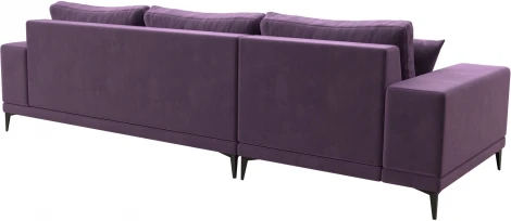Диван угловой Льюес левый (Сиреневый/Микровельвет) Лига Диванов арт.122406L